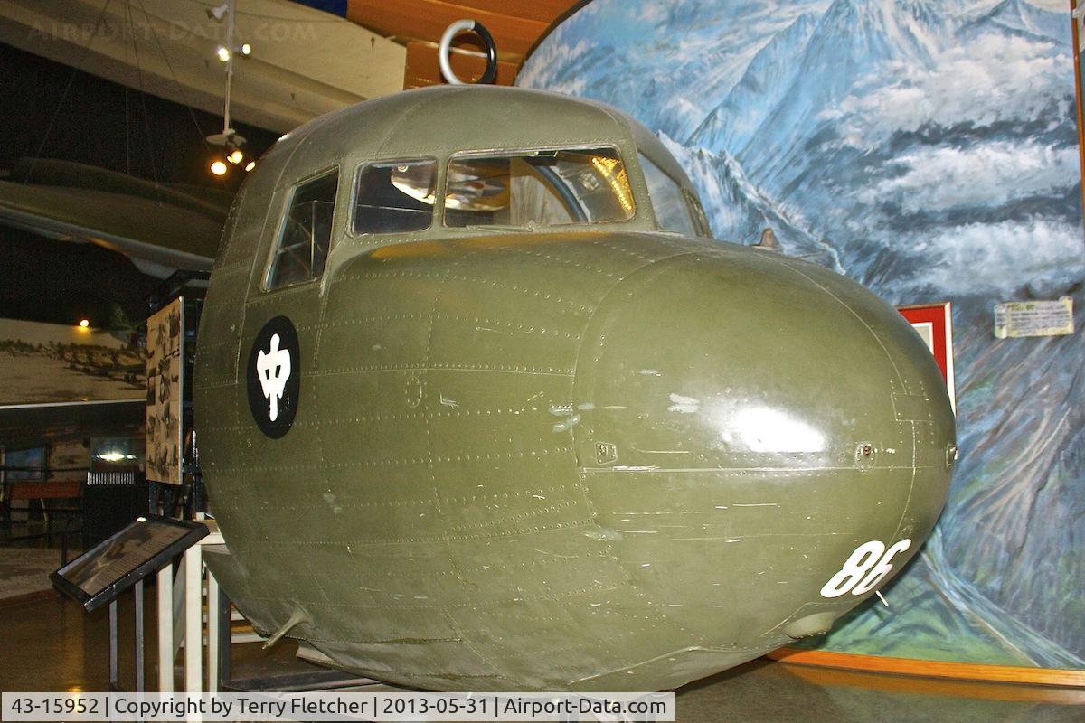43-15952, 1943 Douglas C-47A-90-DL Skytrain C/N 20418, Nose Section - Preserved at San Diego Air and Space Museum , Balboa Park , San Diego