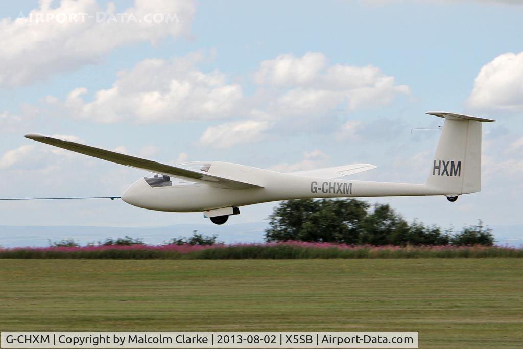 G-CHXM, 1976 Grob G-102 Astir CS C/N 1272, Grob G102 Astir CS DG Flugzeugbau DG-1000S being launched for a cross country flight during The Northern Regional Gliding Competition, Sutton Bank, North Yorks, August 2nd 2013.