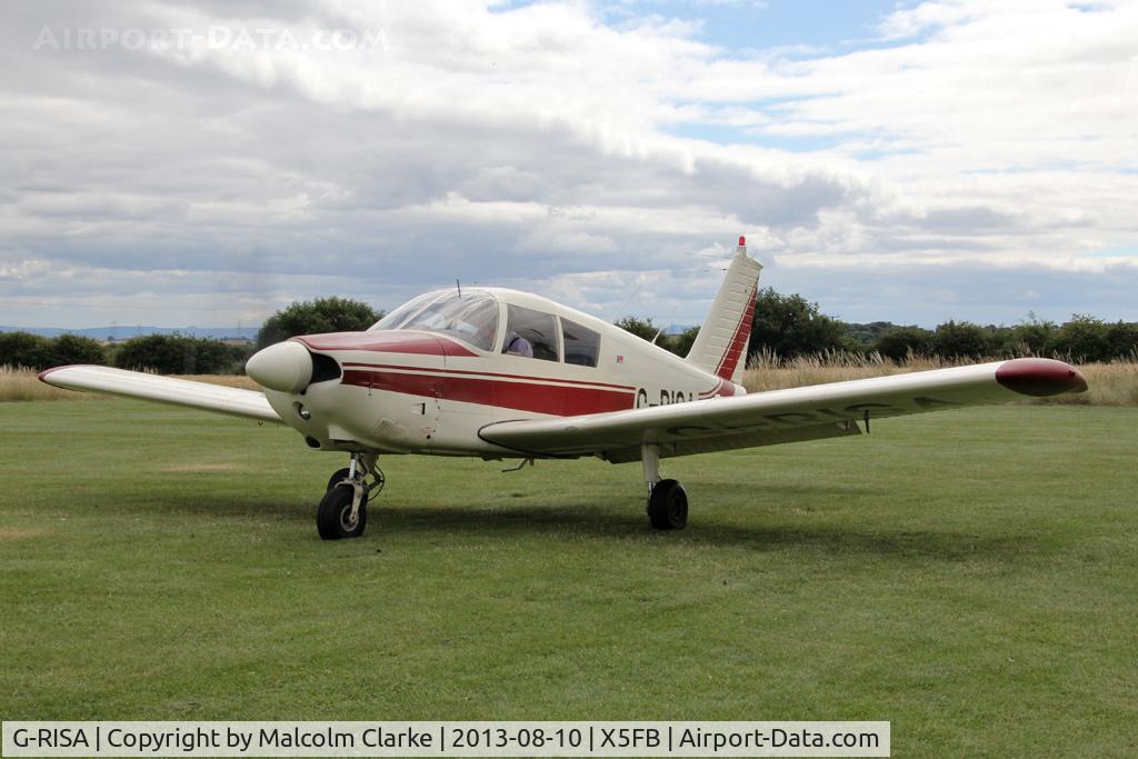 G-RISA, 1966 Piper PA-28-180 Cherokee C/N 28-3128, Piper PA-28-180 Cherokee, Fishburn Airfield, UK August 2013.