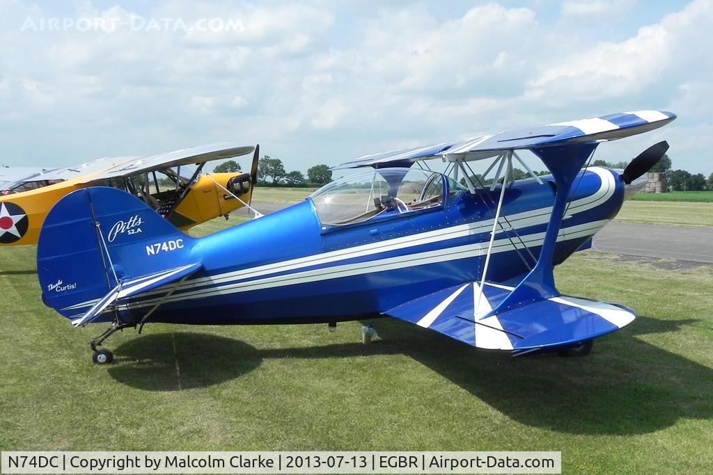 N74DC, 1980 Aerotek Pitts S-2A Special C/N 2228, Aerotek Pitts S-2A at The Real Aeroplane Company's Wings & Wheels Fly-In, Breighton Airfield, July 2013.