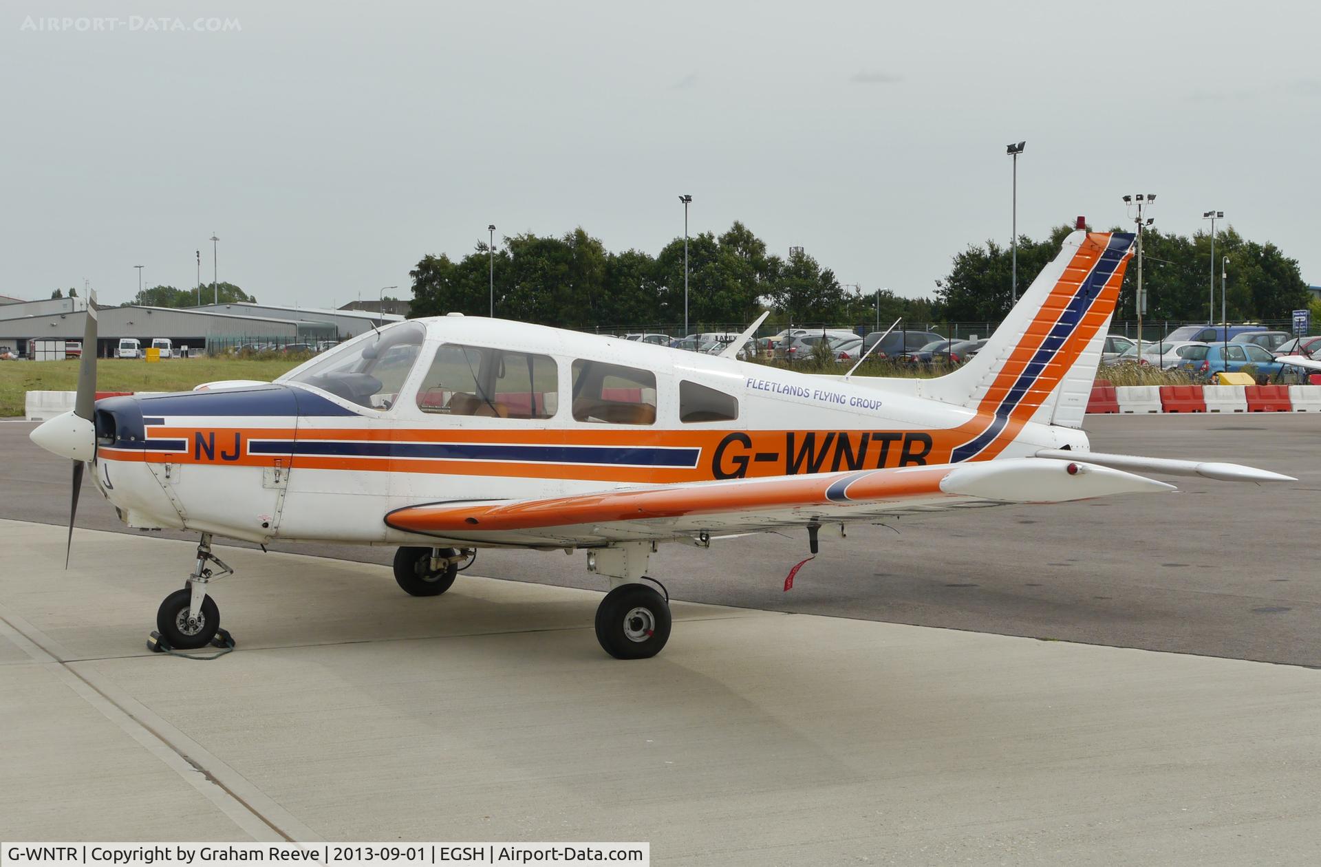 G-WNTR, 1977 Piper PA-28-161 Cherokee Warrior II C/N 28-7816281, Parked at Norwich.