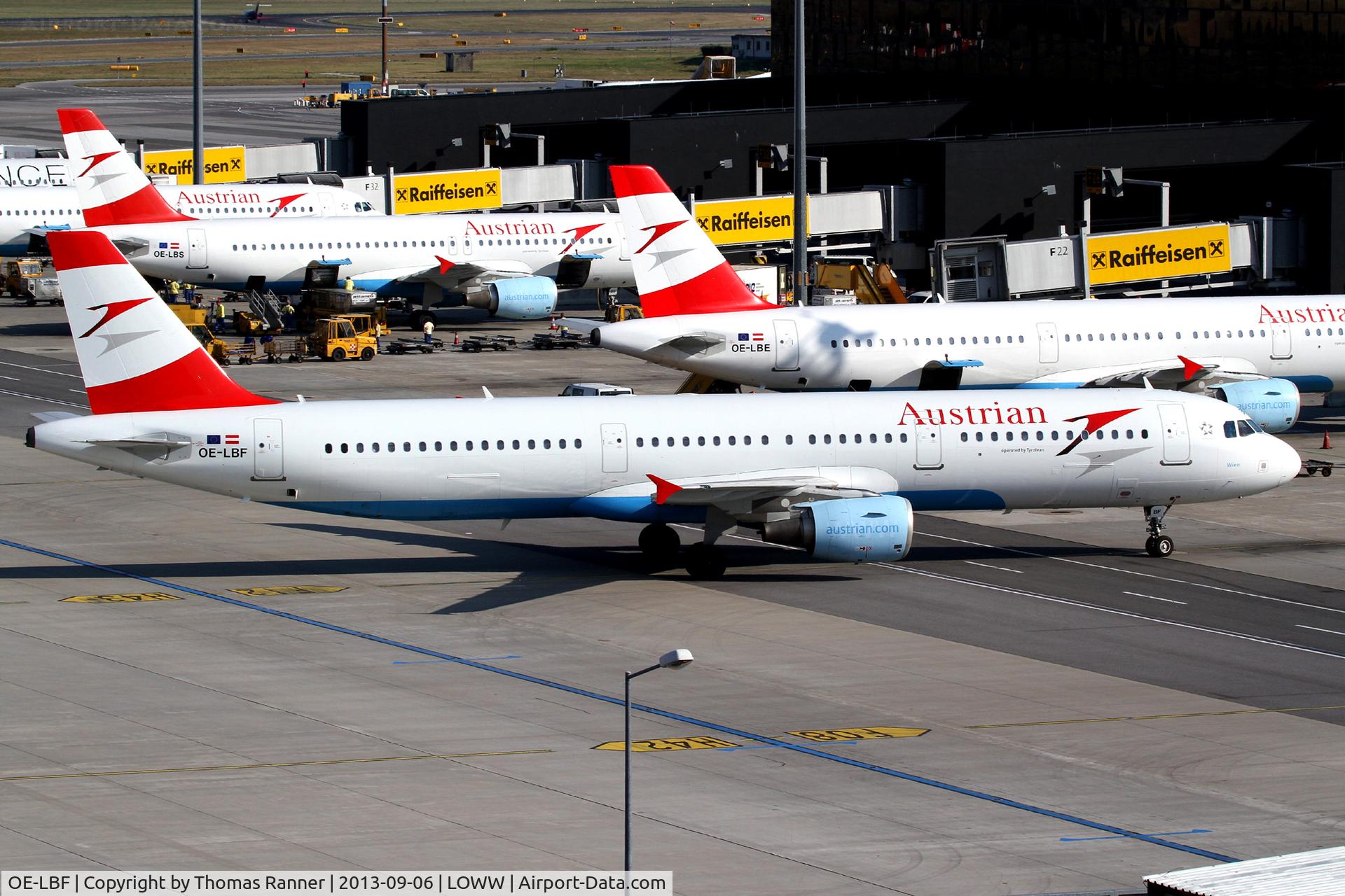 OE-LBF, 2001 Airbus A321-211 C/N 1458, Austrian A321