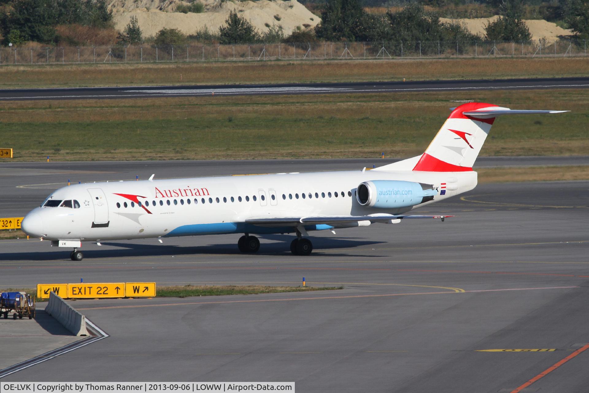 OE-LVK, 1992 Fokker 100 (F-28-0100) C/N 11397, Austrian Fokker 100