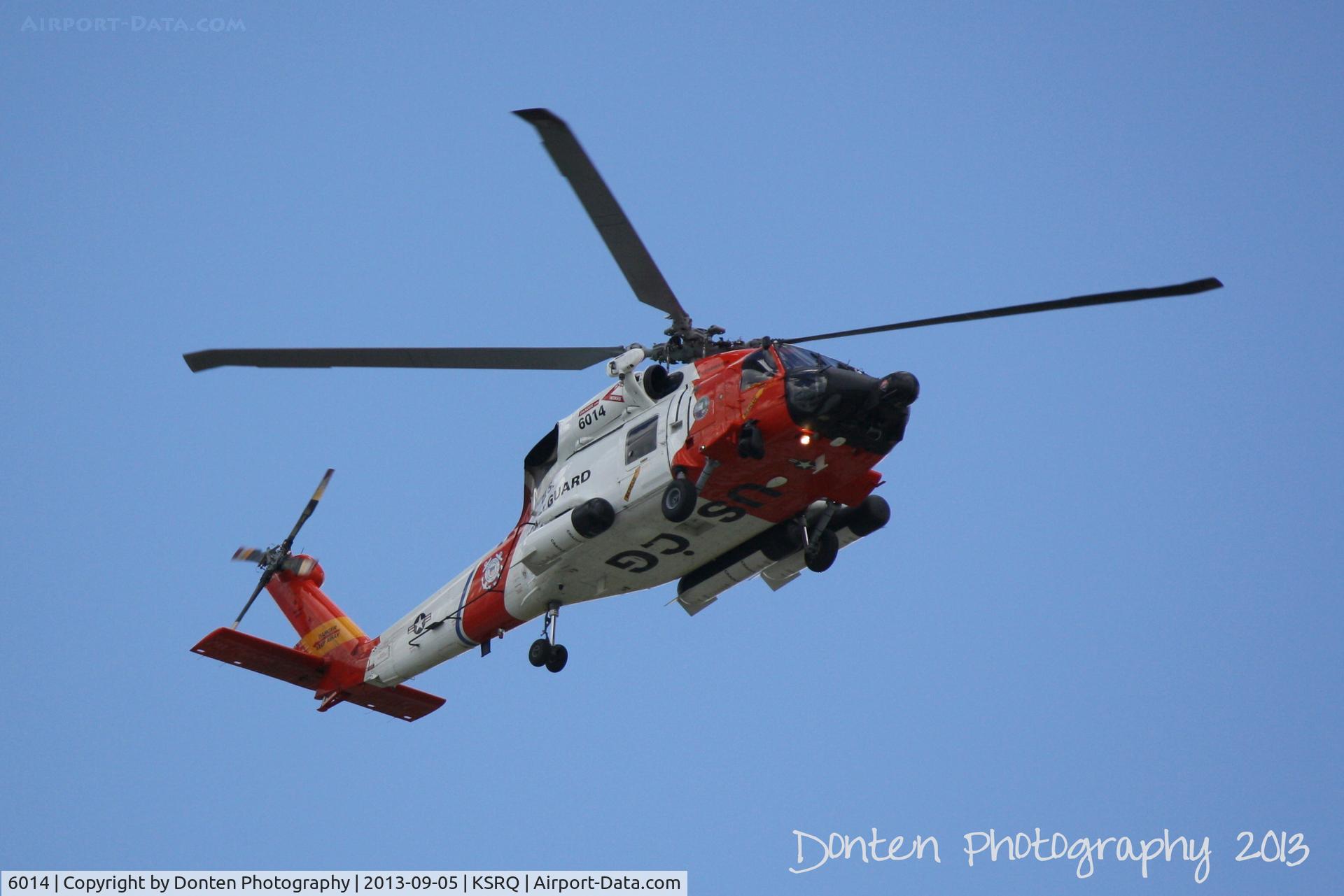6014, Sikorsky MH-60J Jayhawk C/N 70.1585, USCG HH-60 Jayhawk (6014) from Air Station Clearwater on approach Sarasota-Bradenton International Airport