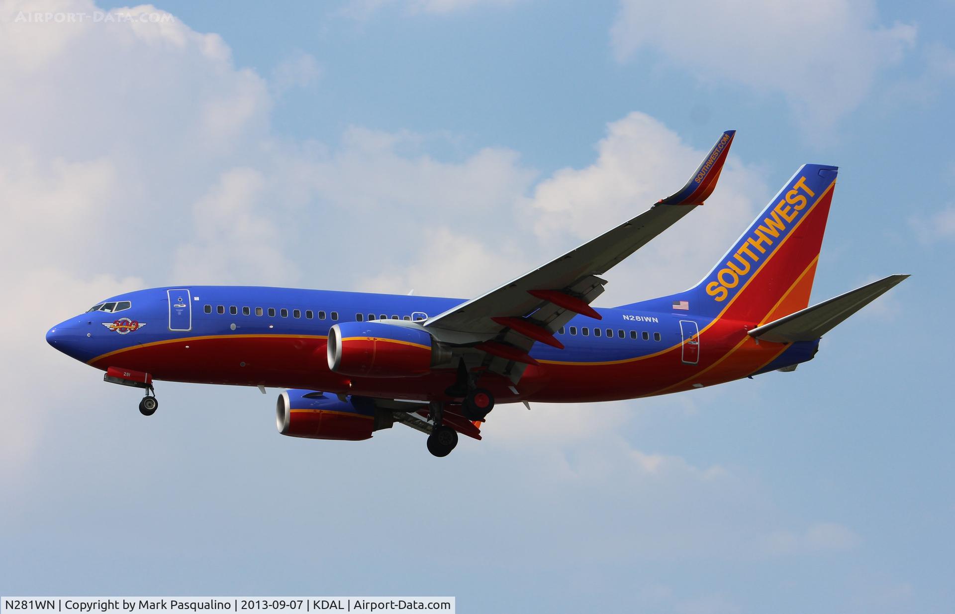 N281WN, 2007 Boeing 737-7H4 C/N 36528, Boeing 737-700