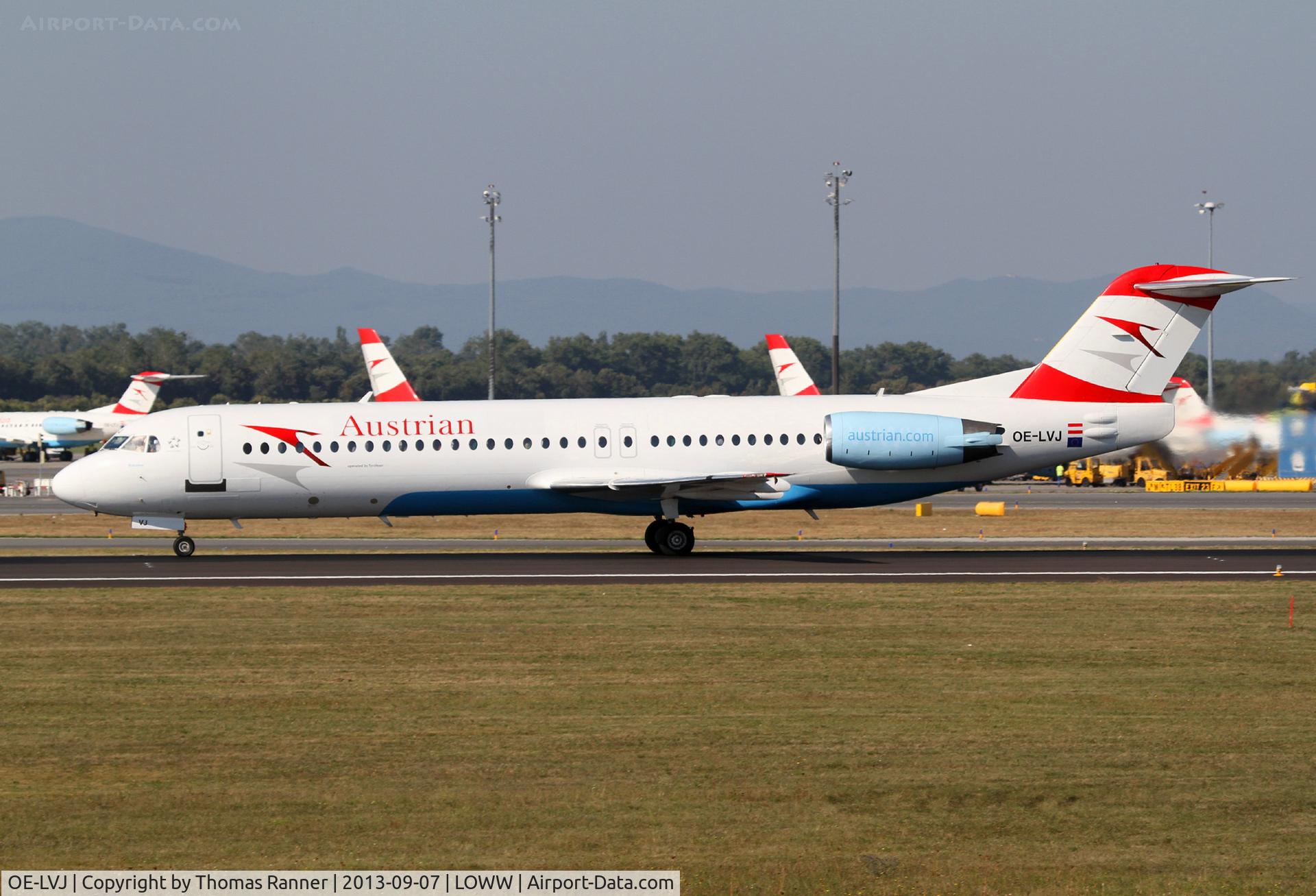 OE-LVJ, 1991 Fokker 100 (F-28-0100) C/N 11359, Austrian Fokker 100