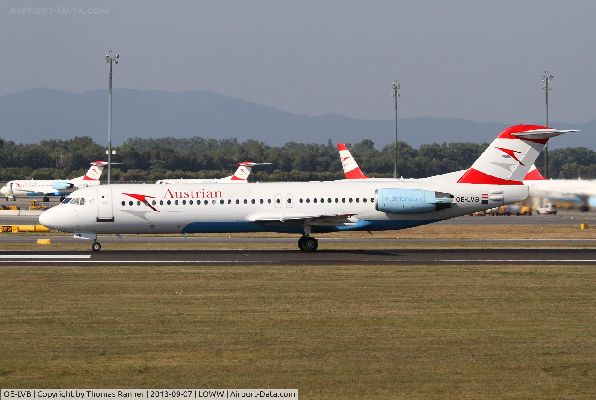 OE-LVB, 1994 Fokker 100 (F-28-0100) C/N 11502, Austrian Fokker 100