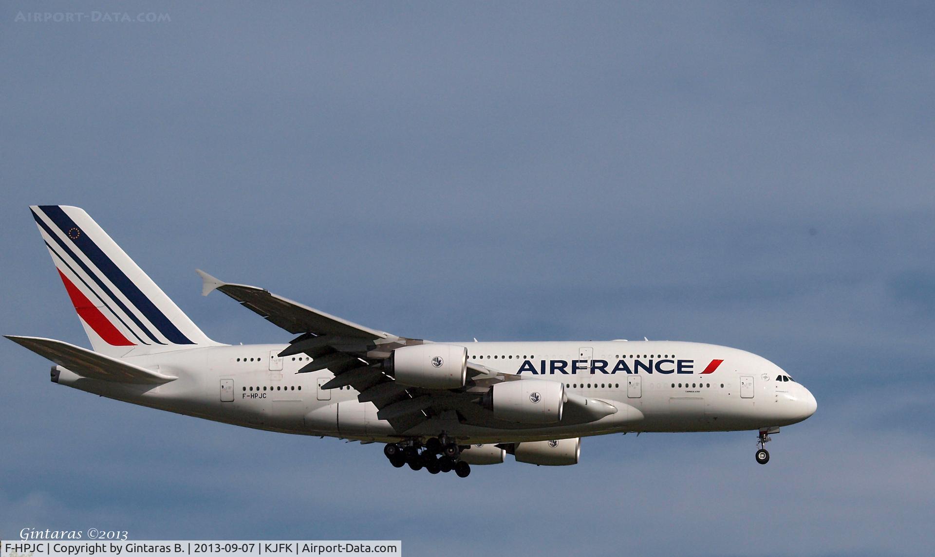 F-HPJC, 2009 Airbus A380-861 C/N 043, Landing @ JFK 22L