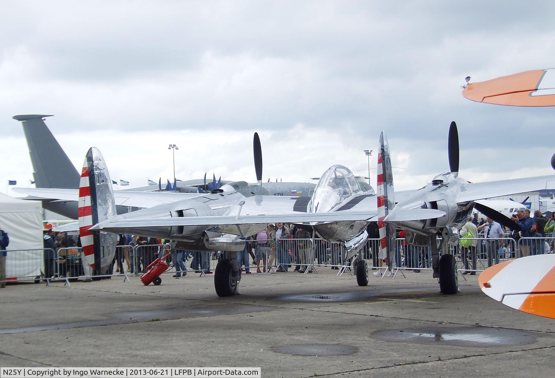 N25Y, 1944 Lockheed P-38L-5LO Lightning C/N AF44-53254, Lockheed P-38L Lightning at the Aerosalon 2013, Paris