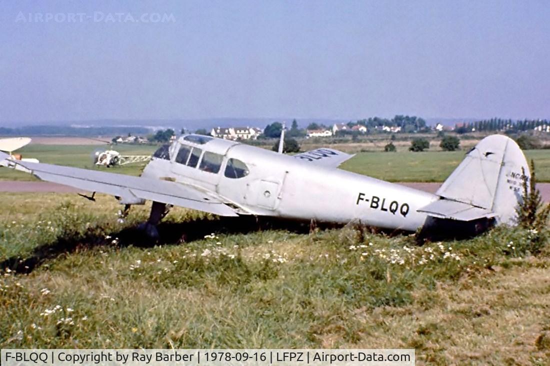 F-BLQQ, Nord 1101 Noralpha C/N 53, Nord N.1101 Noralpha [53] St. Cyr-L Ecole~F 16/09/78. Image taken from a slide.