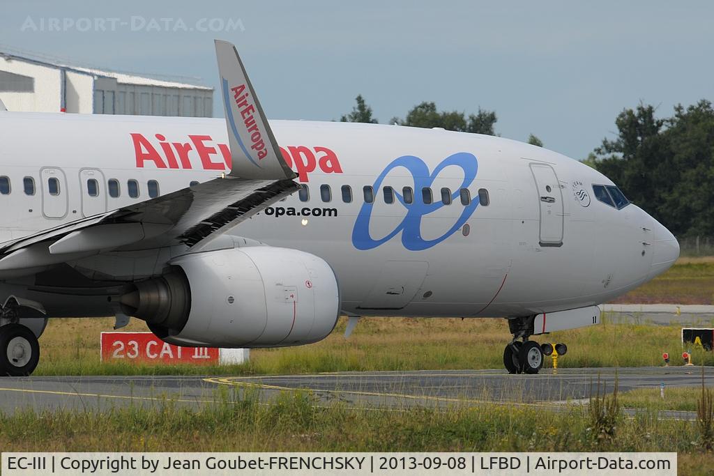 EC-III, 2002 Boeing 737-86Q C/N 30284, UX955 to Munich via Lyon