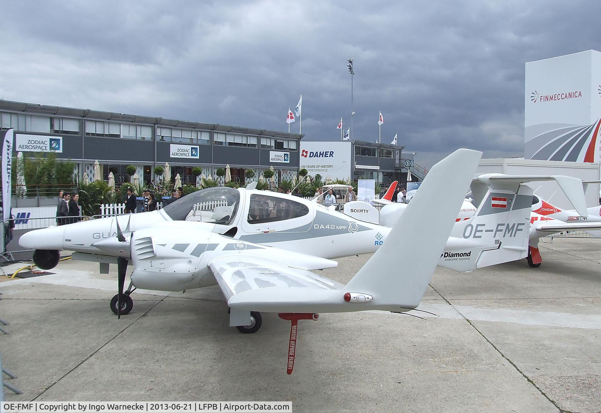 OE-FMF, Diamond DA-42 MPP Guardian Twin Star C/N 42.MN002, Diamond DA-42 MPP-NG Guardian at the Aerosalon 2013, Paris