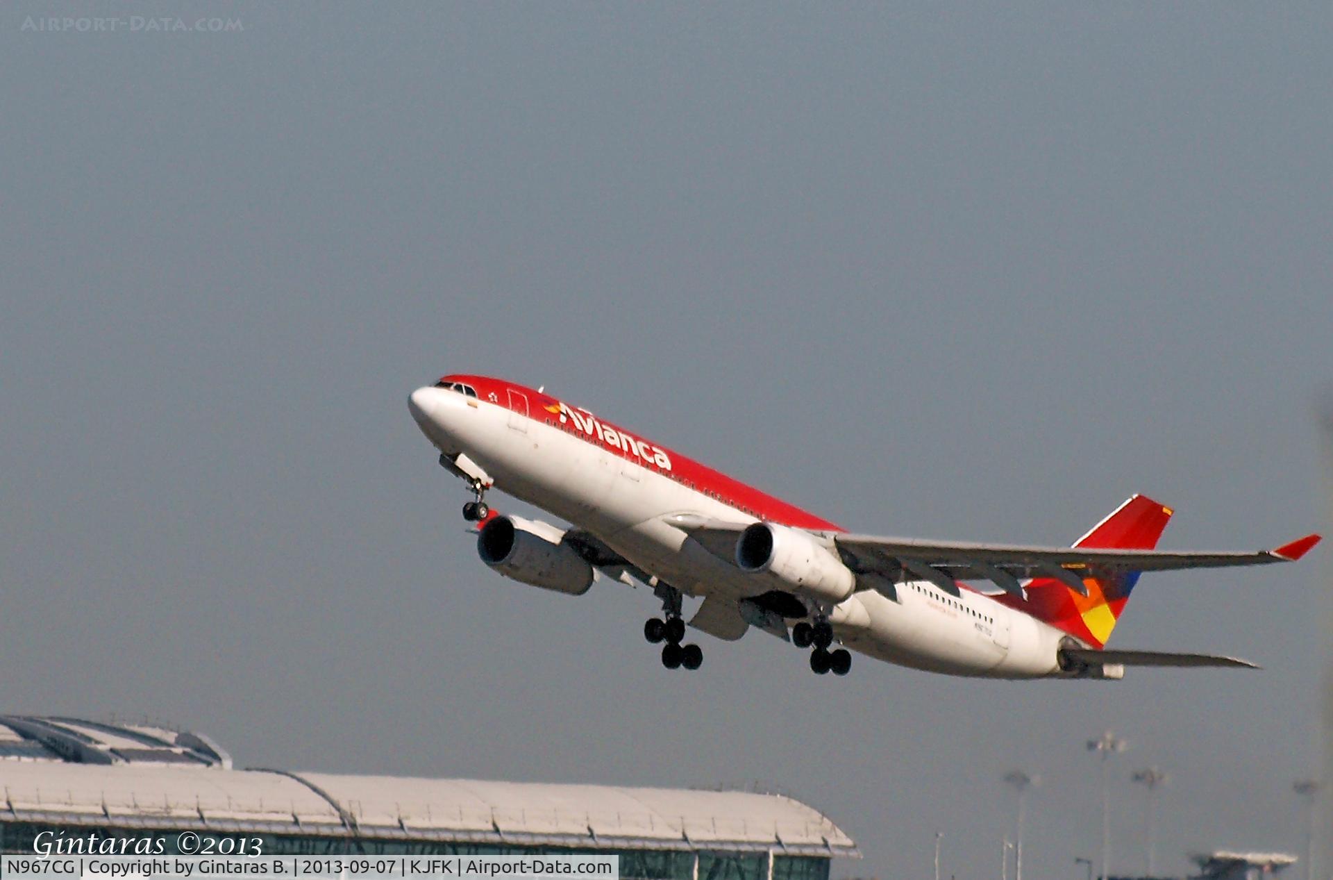 N967CG, 2008 Airbus A330-243 C/N 0967, Take-off from JFK