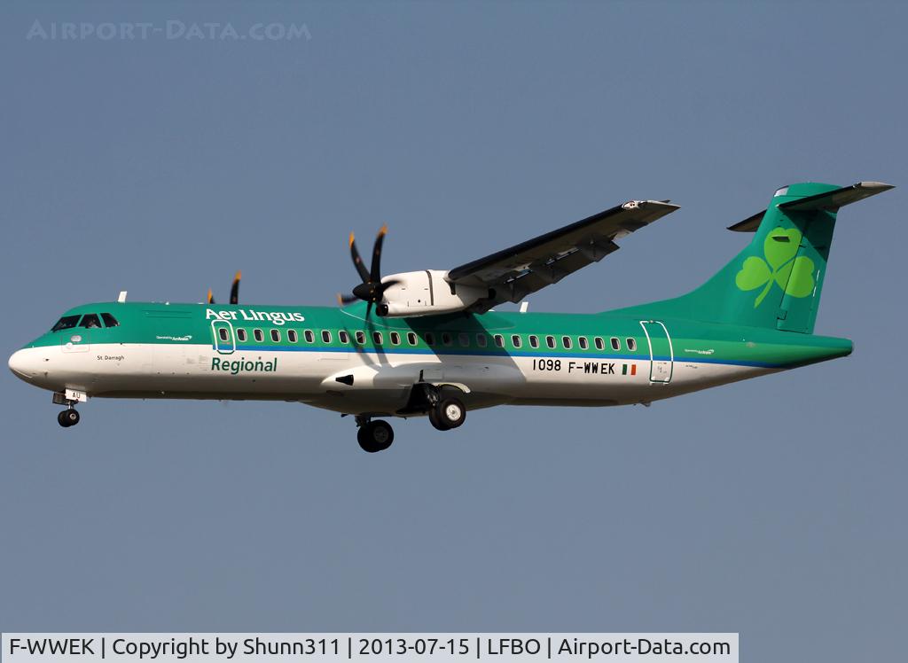 F-WWEK, 2013 ATR 72-600 (72-212A) C/N 1098, C/n 1098 - To be EI-FAU