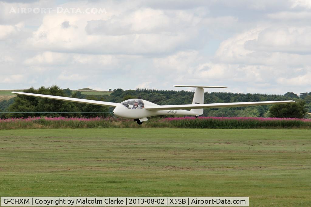 G-CHXM, 1976 Grob G-102 Astir CS C/N 1272, Grob G102 Astir being launched for a cross country flight during The Northern Regional Gliding Competition, Sutton Bank, North Yorks, August 2nd 2013.