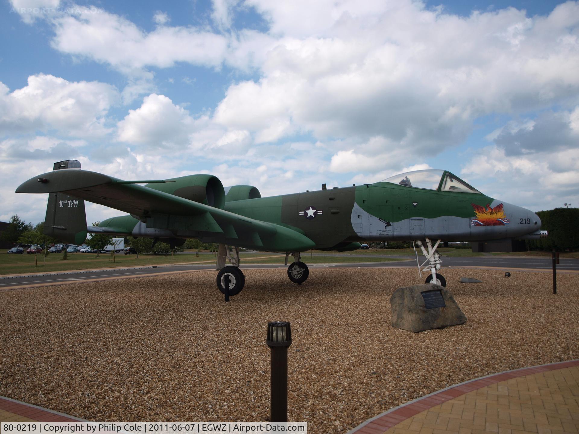 80-0219, 1980 Fairchild Republic A-10A Thunderbolt II C/N A10-0569, Preserved Inside the Base 