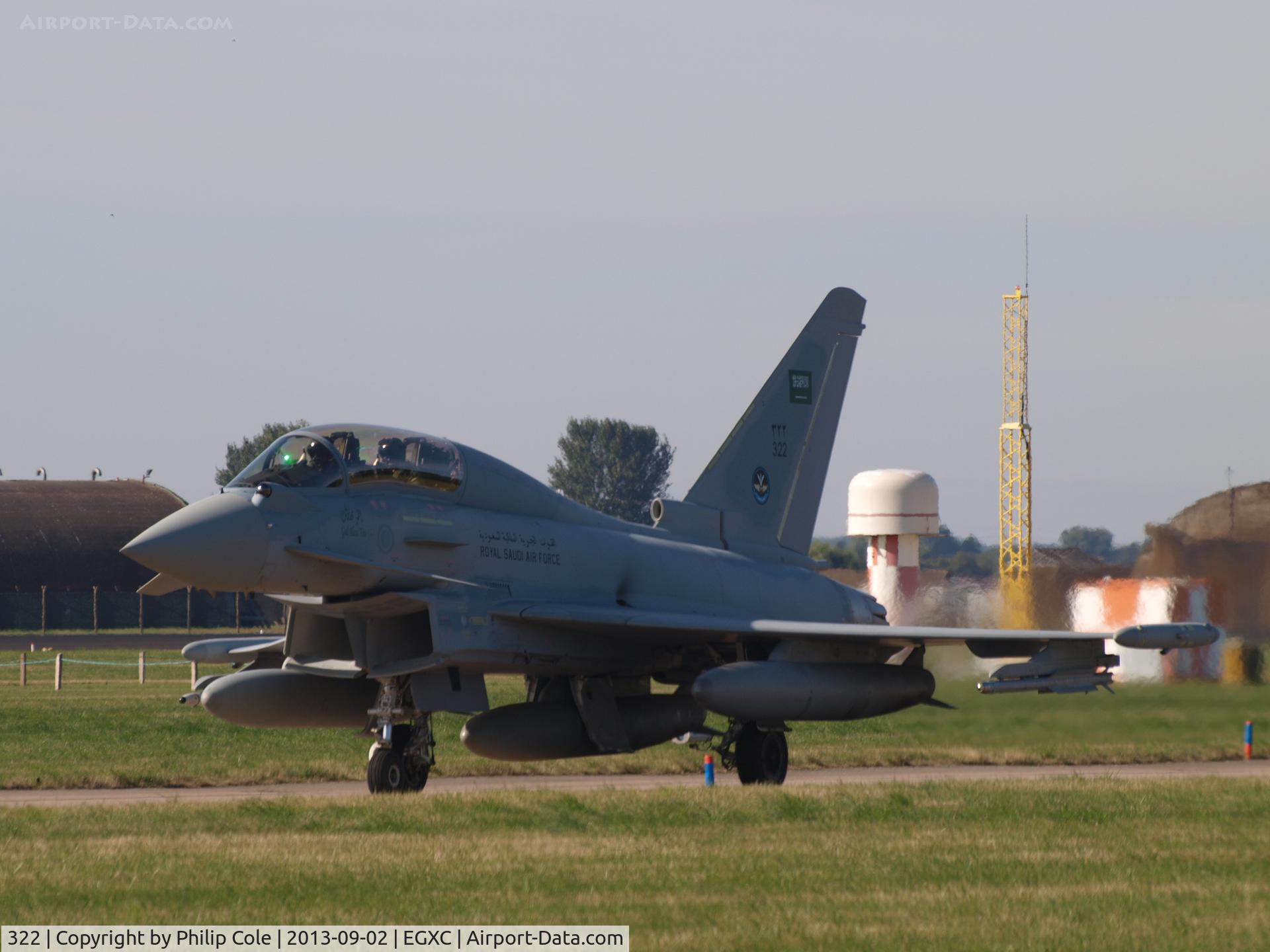 322, 2013 Eurofighter EF-2000 Typhoon T3 C/N CT012, Seen on Exercise with the RAF.