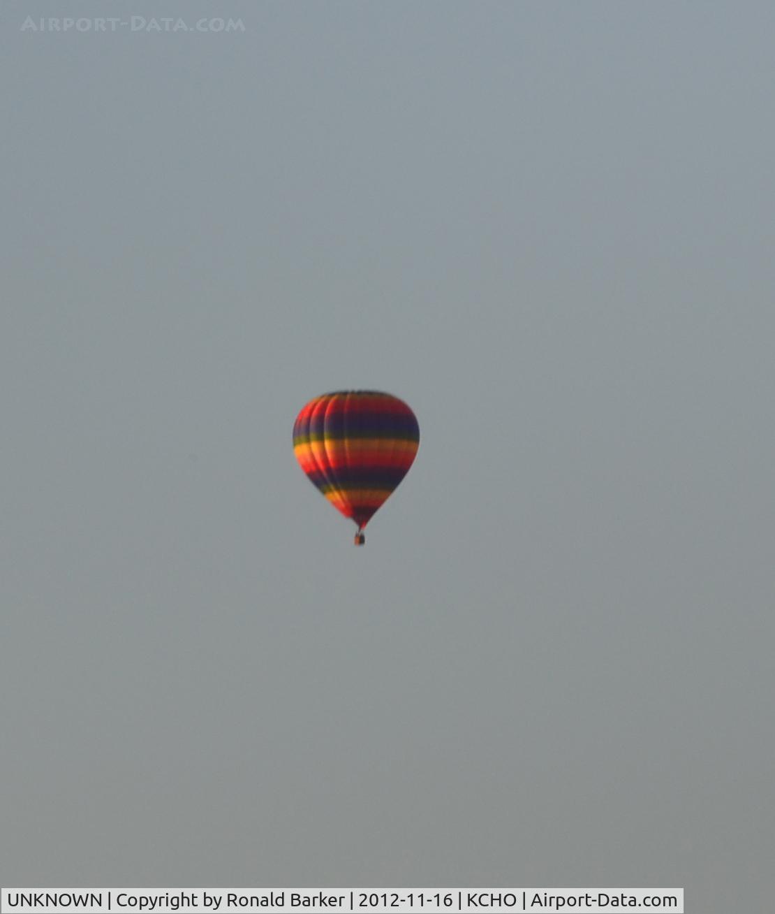 UNKNOWN, Balloons Various C/N Unknown, Balloon over Charlottesville -Albemarie Airport