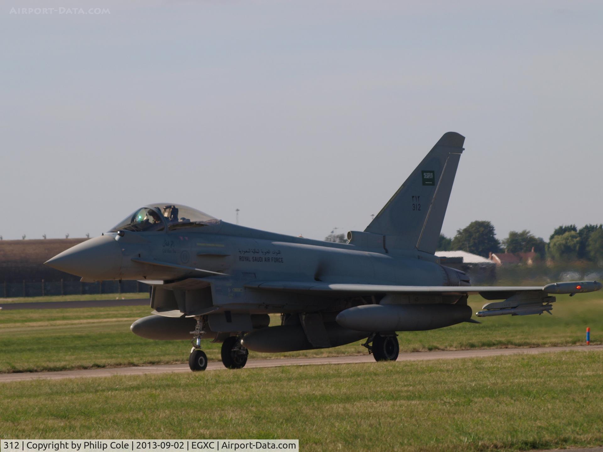 312, 2010 Eurofighter EF-2000 Typhoon F2 C/N CS014, On Exercise with the RAF