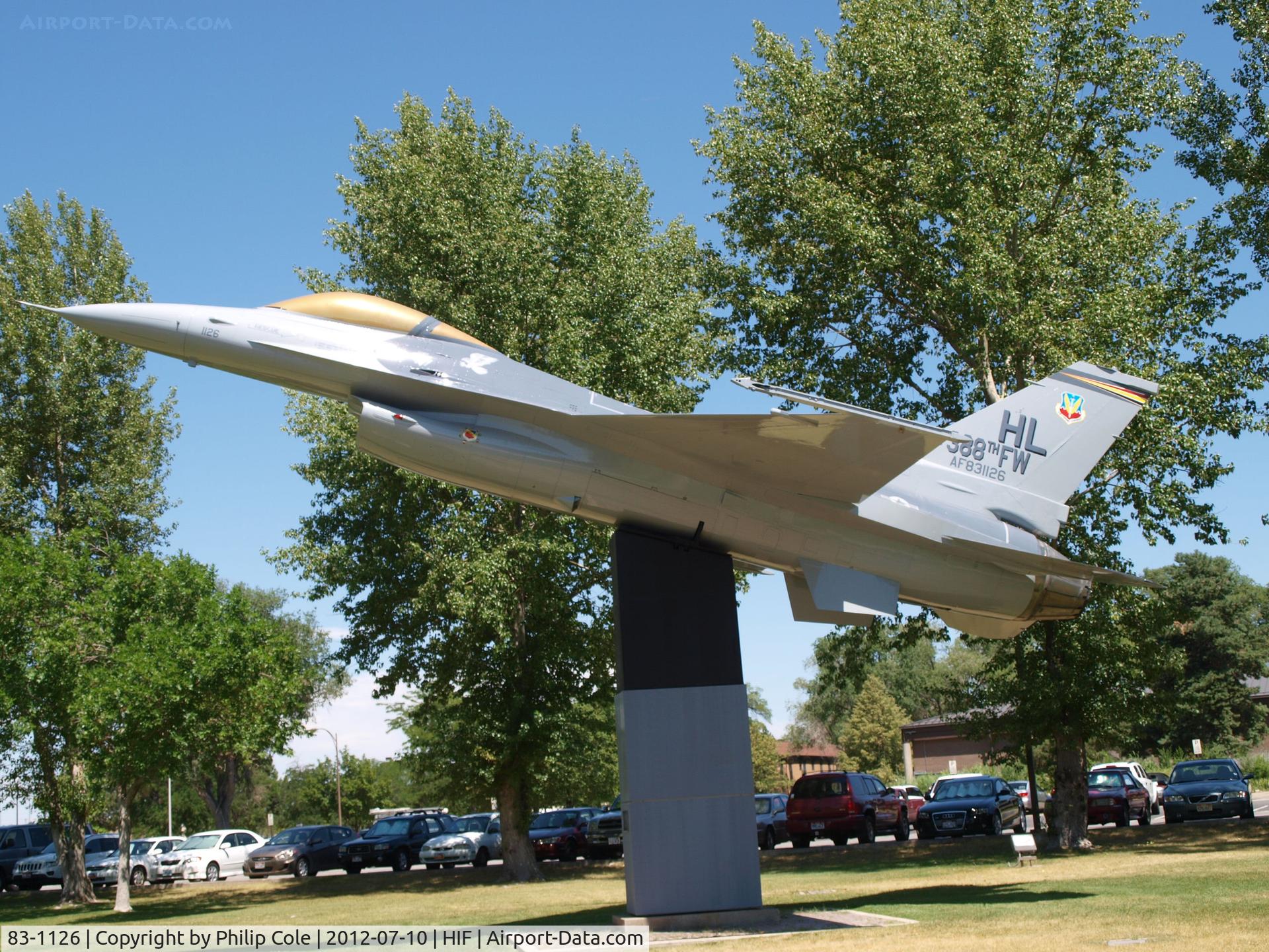 83-1126, 1983 General Dynamics F-16C Fighting Falcon C/N 5C-9, Hill Memorial Park
