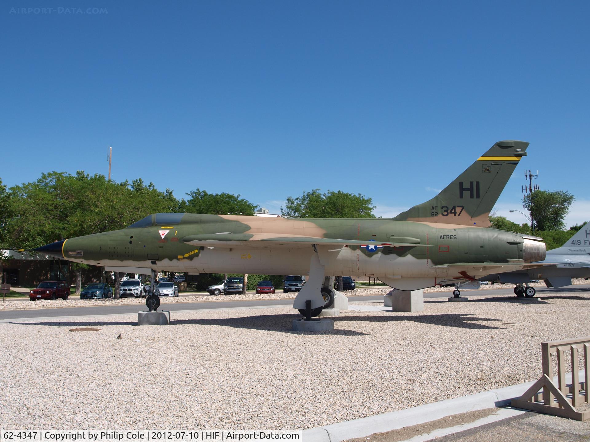 62-4347, 1962 Republic F-105D Thunderchief C/N D546, Preserved on Base