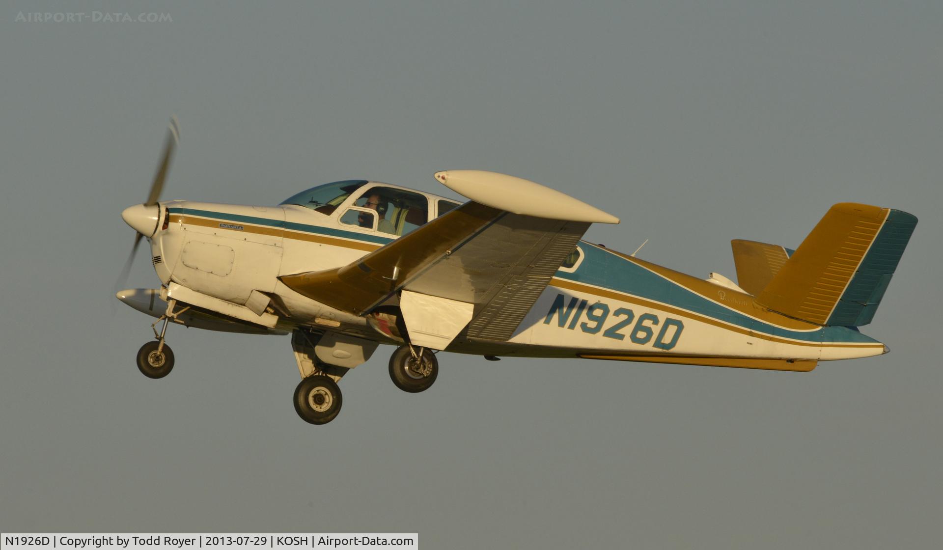N1926D, 1956 Beech C35 Bonanza Bonanza C/N D-3198, Airventure 2013