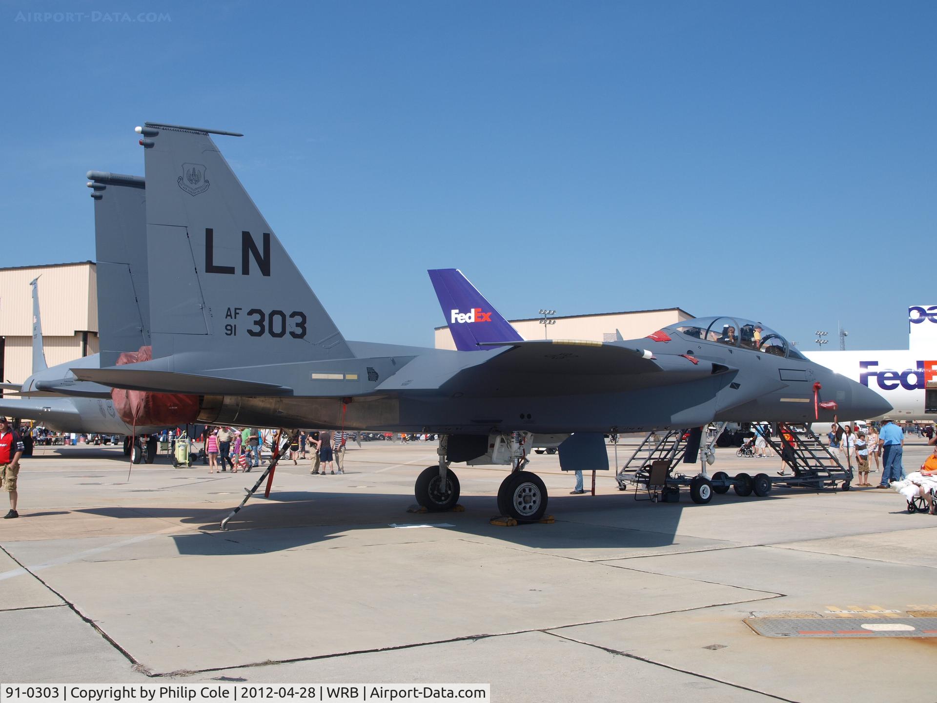 91-0303, 1991 McDonnell Douglas F-15E Strike Eagle C/N 1210/E168, Warner Robins Show 2012