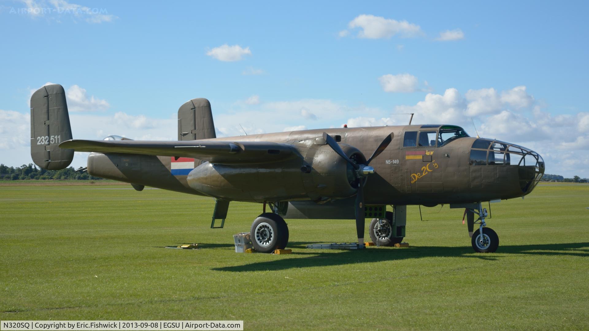 N320SQ, 1944 North American B-25N Mitchell C/N 108-32782, 3. N320SQ at The Duxford Air Show, Sept. 2013.