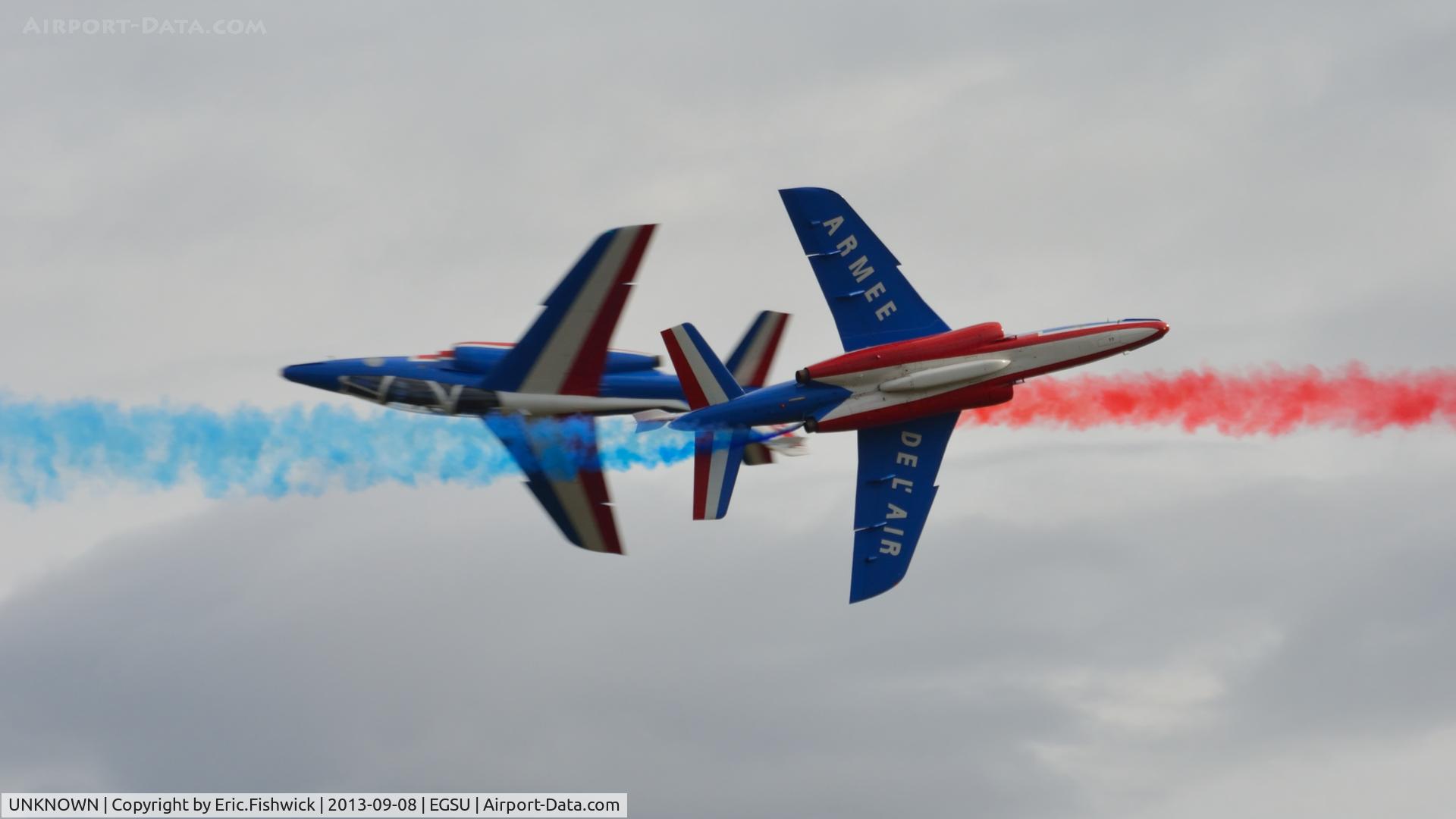 UNKNOWN, Dassault-Dornier Alpha Jet E C/N Not found 5V-MBD, FAF Patrouille de France at The Duxford Air Show, Sept. 2013.
