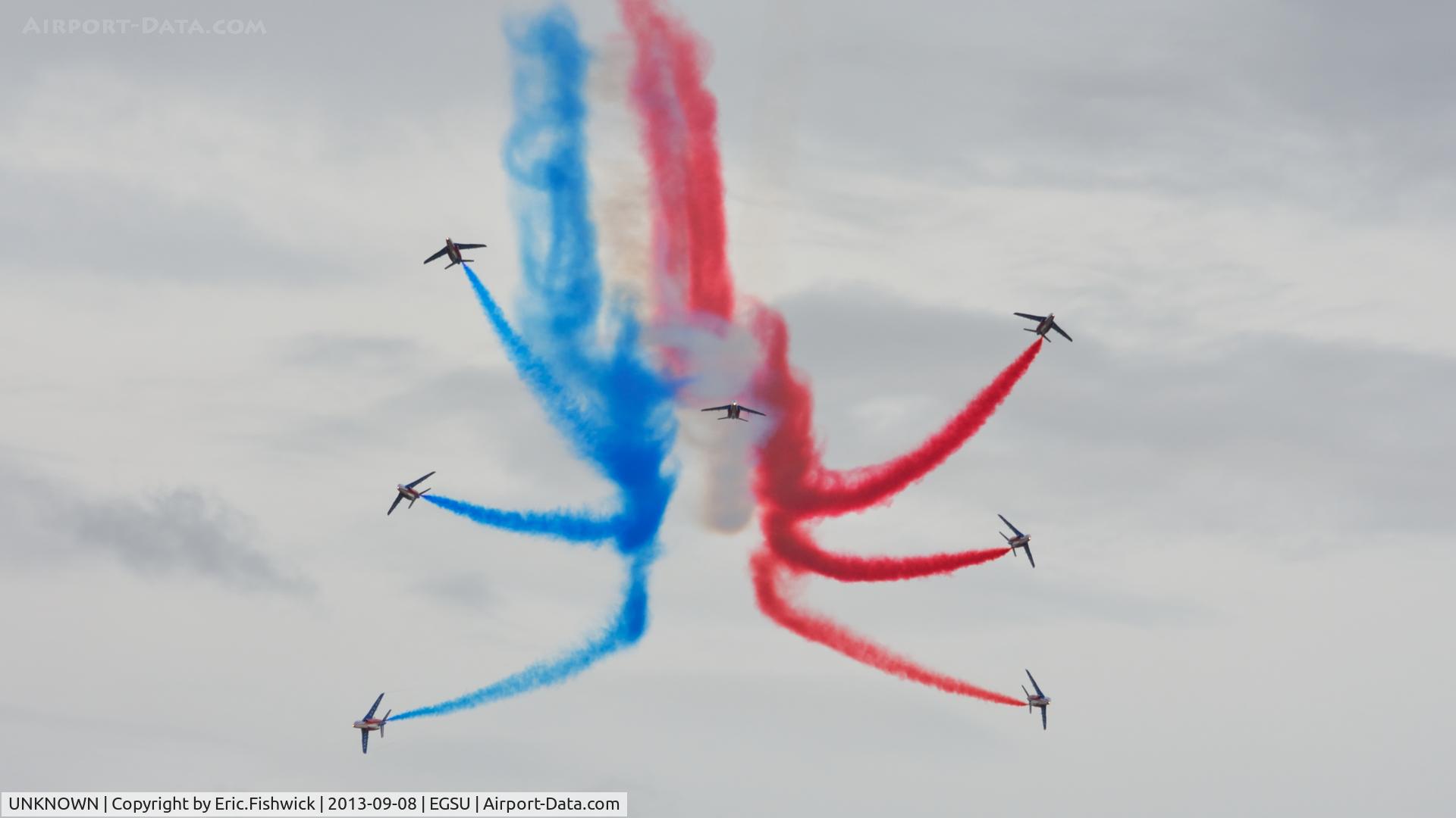 UNKNOWN, Dassault-Dornier Alpha Jet E C/N Not found 5V-MBD, FAF Patrouille de France at The Duxford Air Show, Sept. 2013.