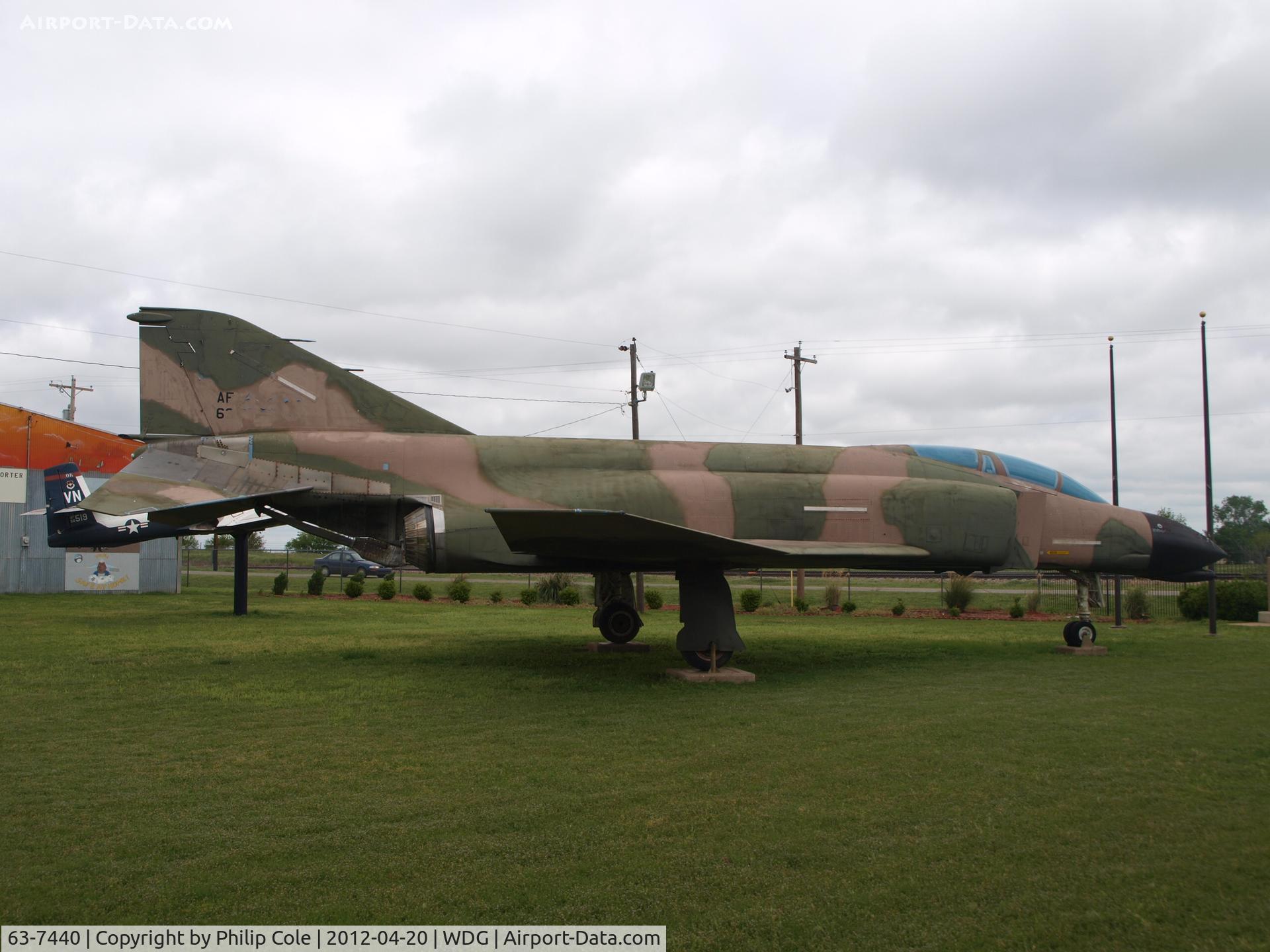63-7440, 1963 McDonnell Douglas EF-4C Phantom II C/N 401, Gate Guard