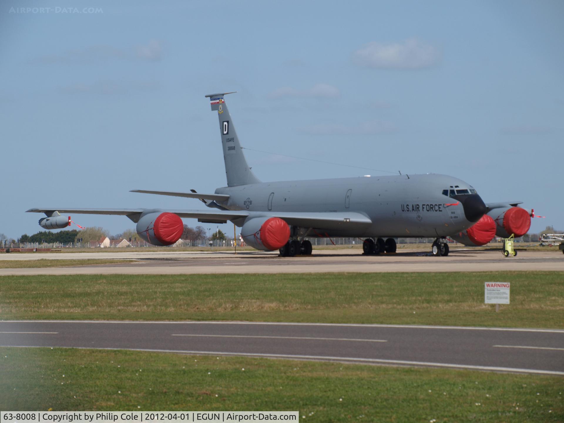 63-8008, 1963 Boeing KC-135R Stratotanker C/N 18625, 100 ARW