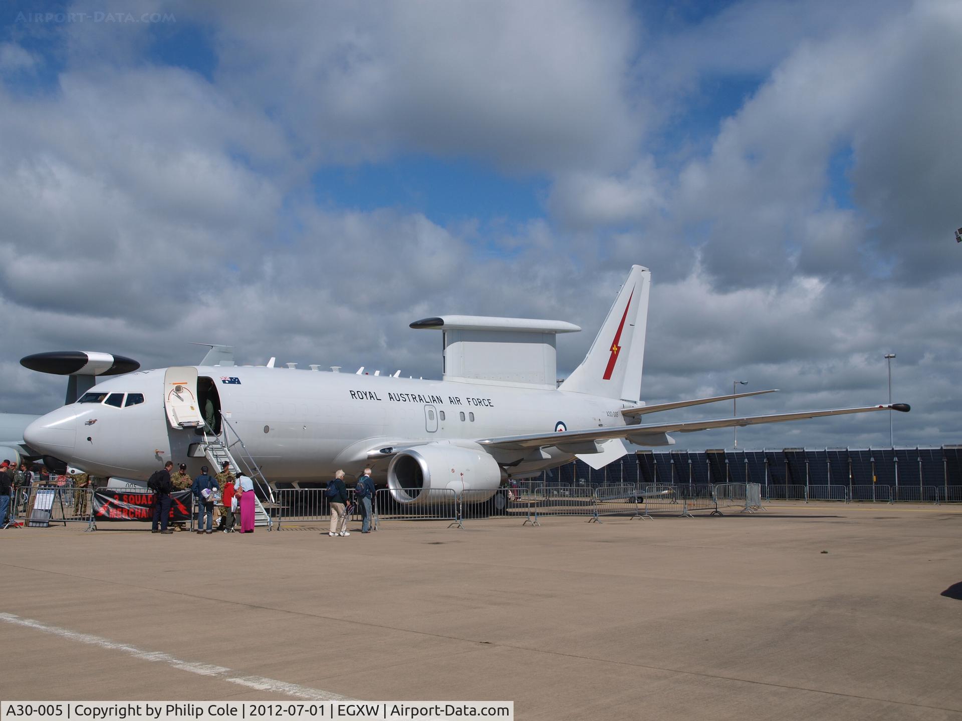 A30-005, 2006 Boeing E-7A Wedgetail (737-7ES) C/N 33986, RAF Waddington Airshow 2012
