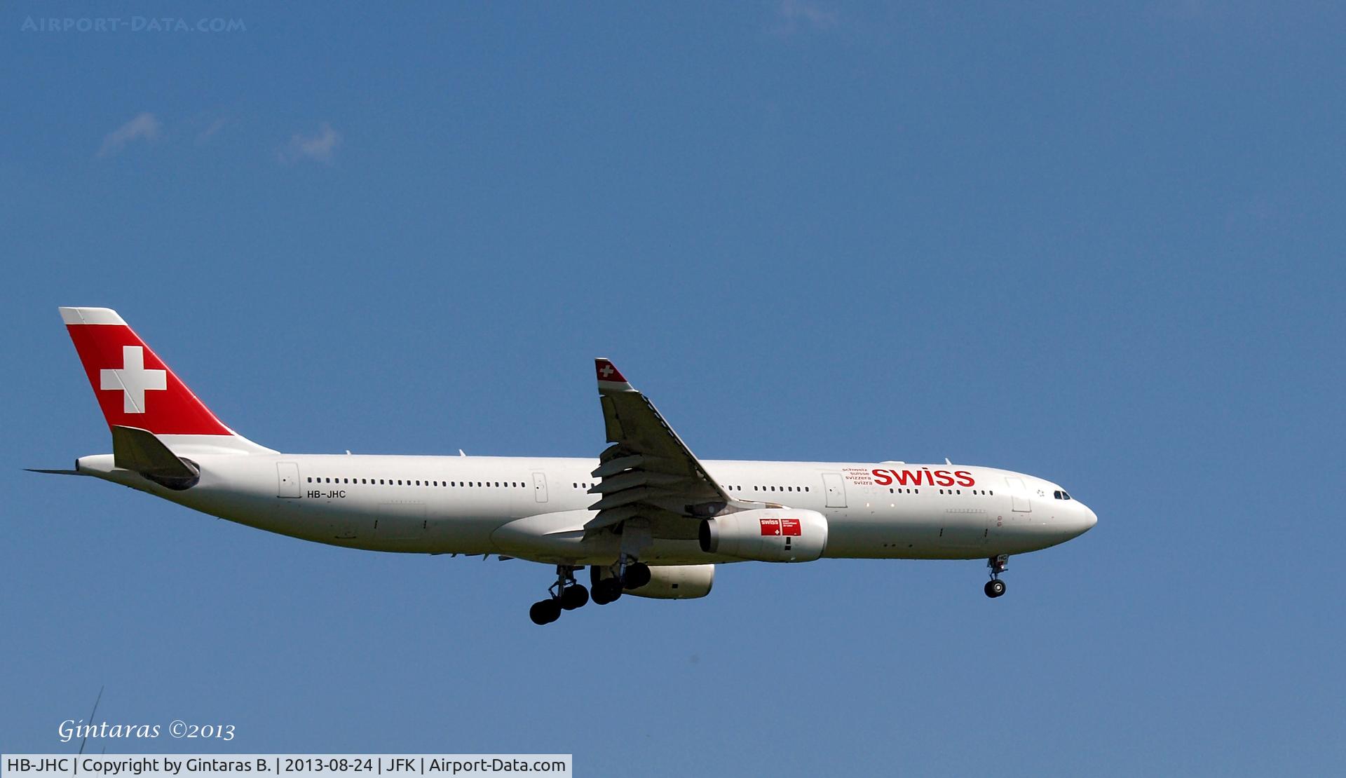 HB-JHC, 2009 Airbus A330-343X C/N 1029, Going to a landing on 22L @ JFK