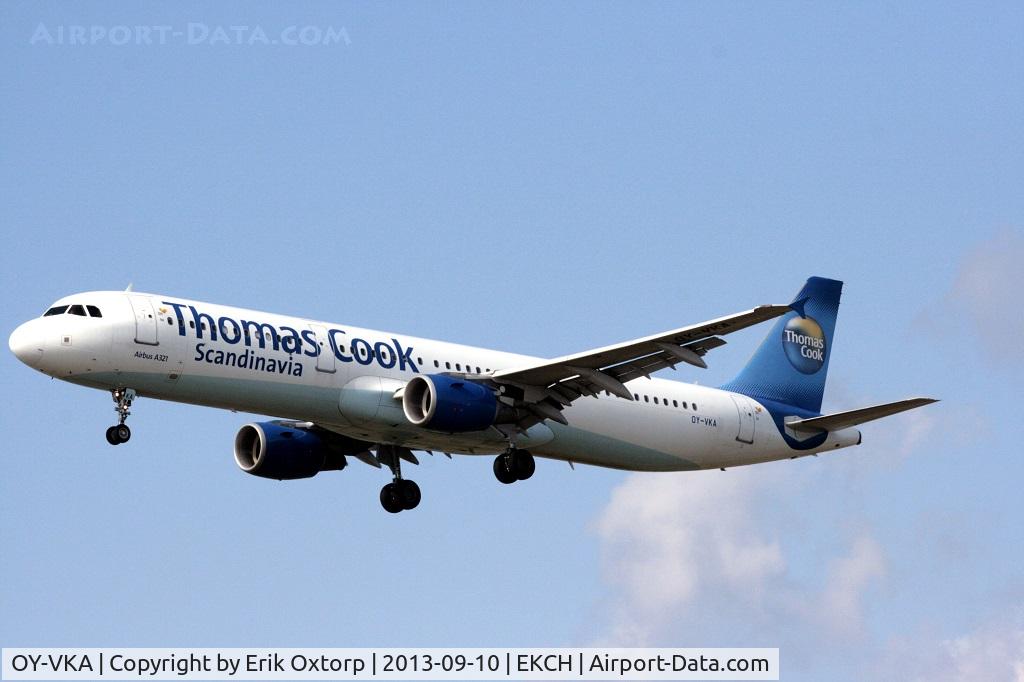 OY-VKA, 2002 Airbus A321-213 C/N 1881, OY-VKA about to land on rw 22L