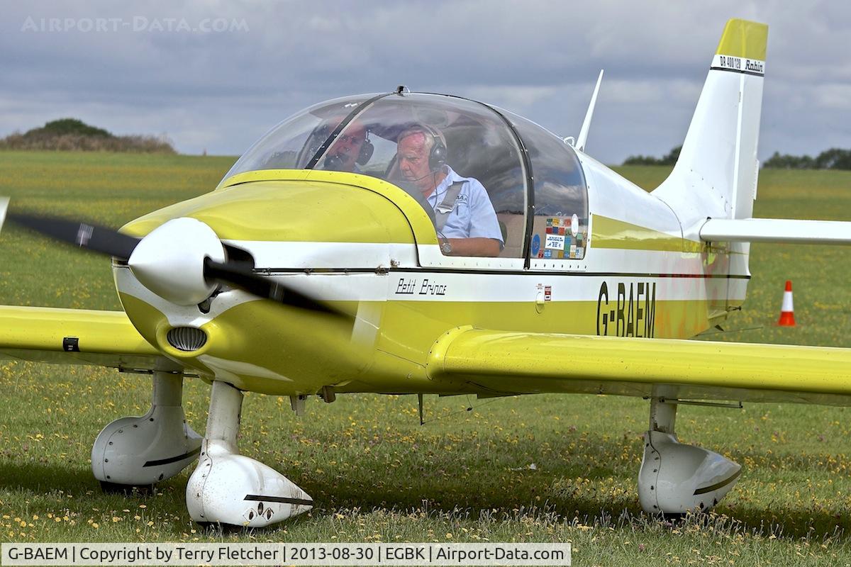 G-BAEM, 1972 Robin DR-400-120 Petit Prince C/N 728, At the 2013 Light Aircraft Association Rally at Sywell in the UK