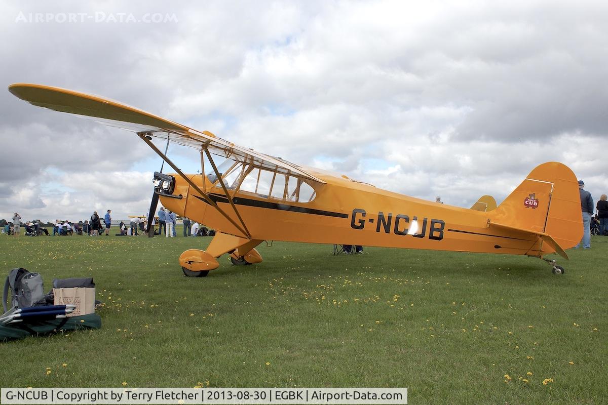 G-NCUB, 1944 Piper L-4H Grasshopper (J3C-65D) C/N 11599, At the 2013 Light Aircraft Association Rally at Sywell in the UK - ex USAAF 43-30308