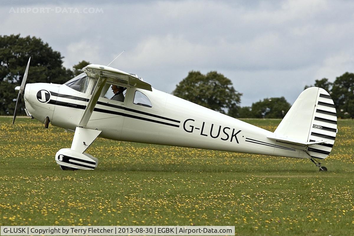 G-LUSK, 1947 Luscombe 8F Silvaire C/N 3795, At the 2013 Light Aircraft Association Rally at Sywell in the UK