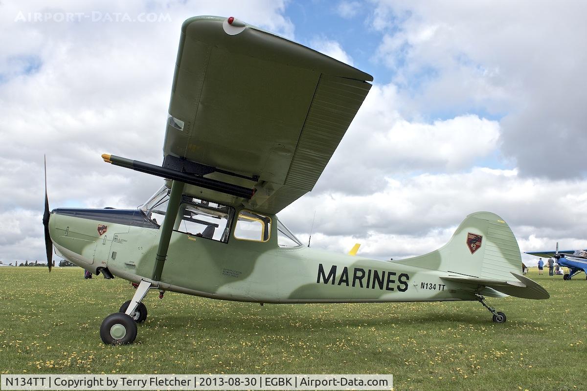 N134TT, 1957 Cessna 305C (0-1E) C/N 24541, At the 2013 Light Aircraft Association Rally at Sywell in the UK