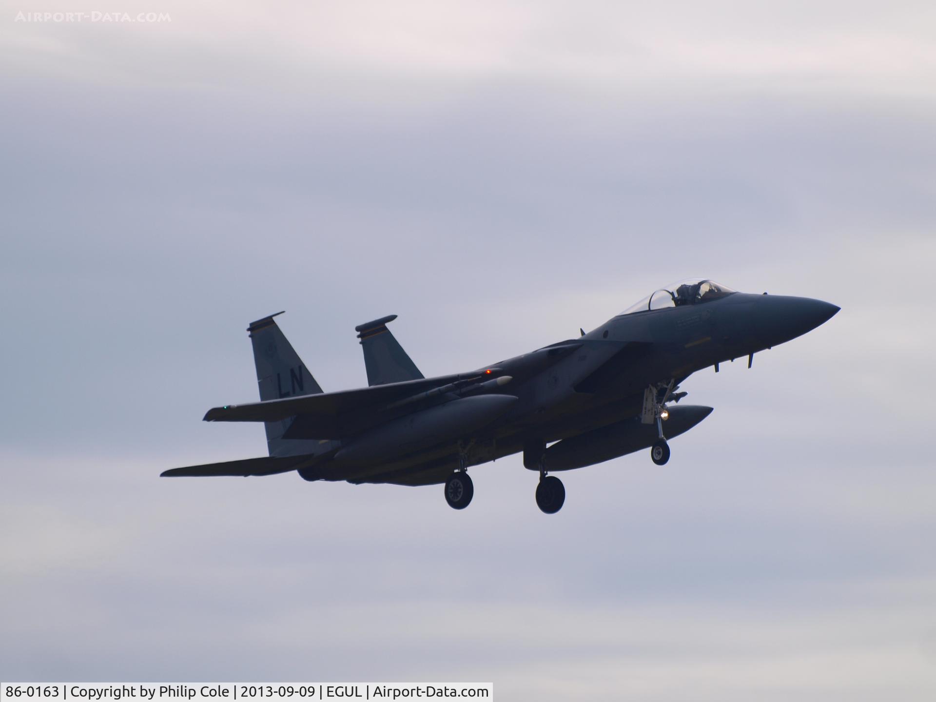 86-0163, 1986 McDonnell Douglas F-15C Eagle C/N 1010/C391, Landing