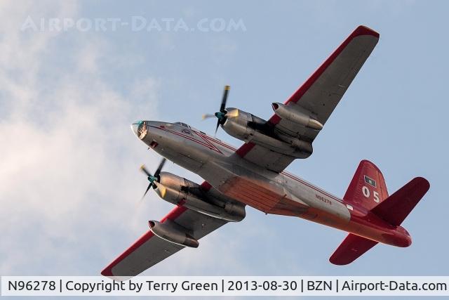 N96278, Lockheed P2V-5F Neptune C/N 426-5340, Fighting several fires at Two Lakes just SW of West Yellowstone, Montana.