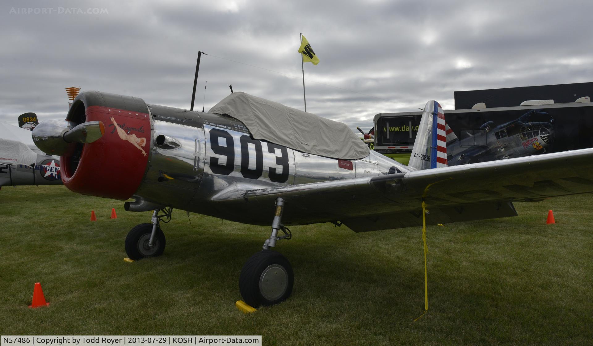 N57486, 1942 Consolidated Vultee BT-13A Valiant C/N 5665, Airventure 2013