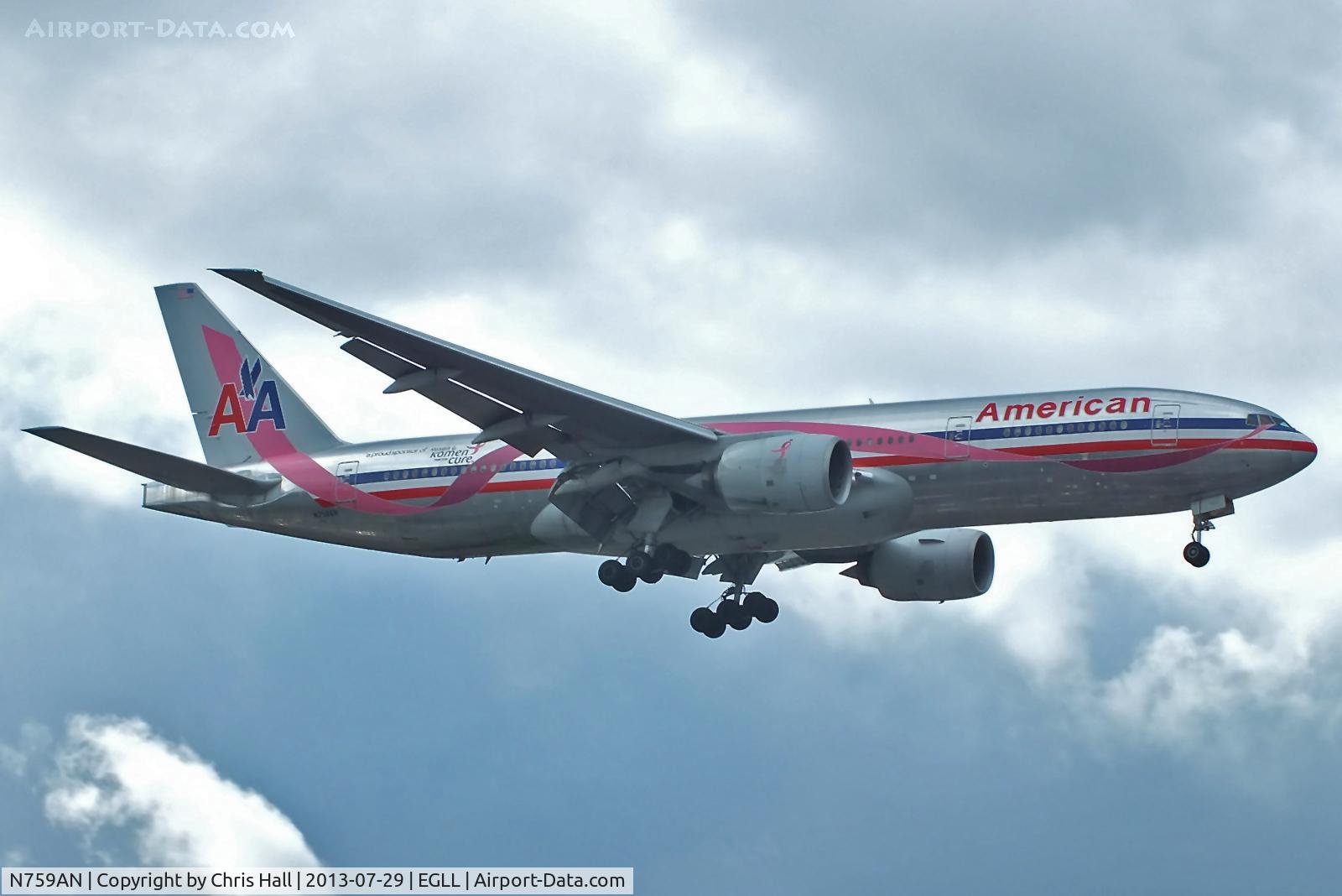 N759AN, 2001 Boeing 777-223/ER C/N 32638, American Airlines