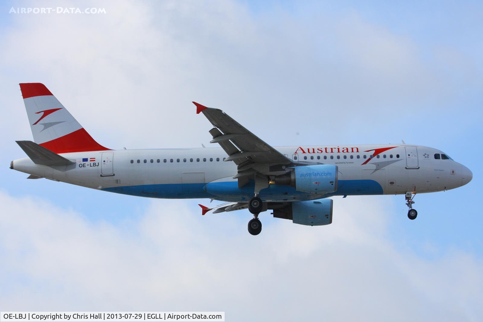 OE-LBJ, 2001 Airbus A320-214 C/N 1553, Austrian Airlines