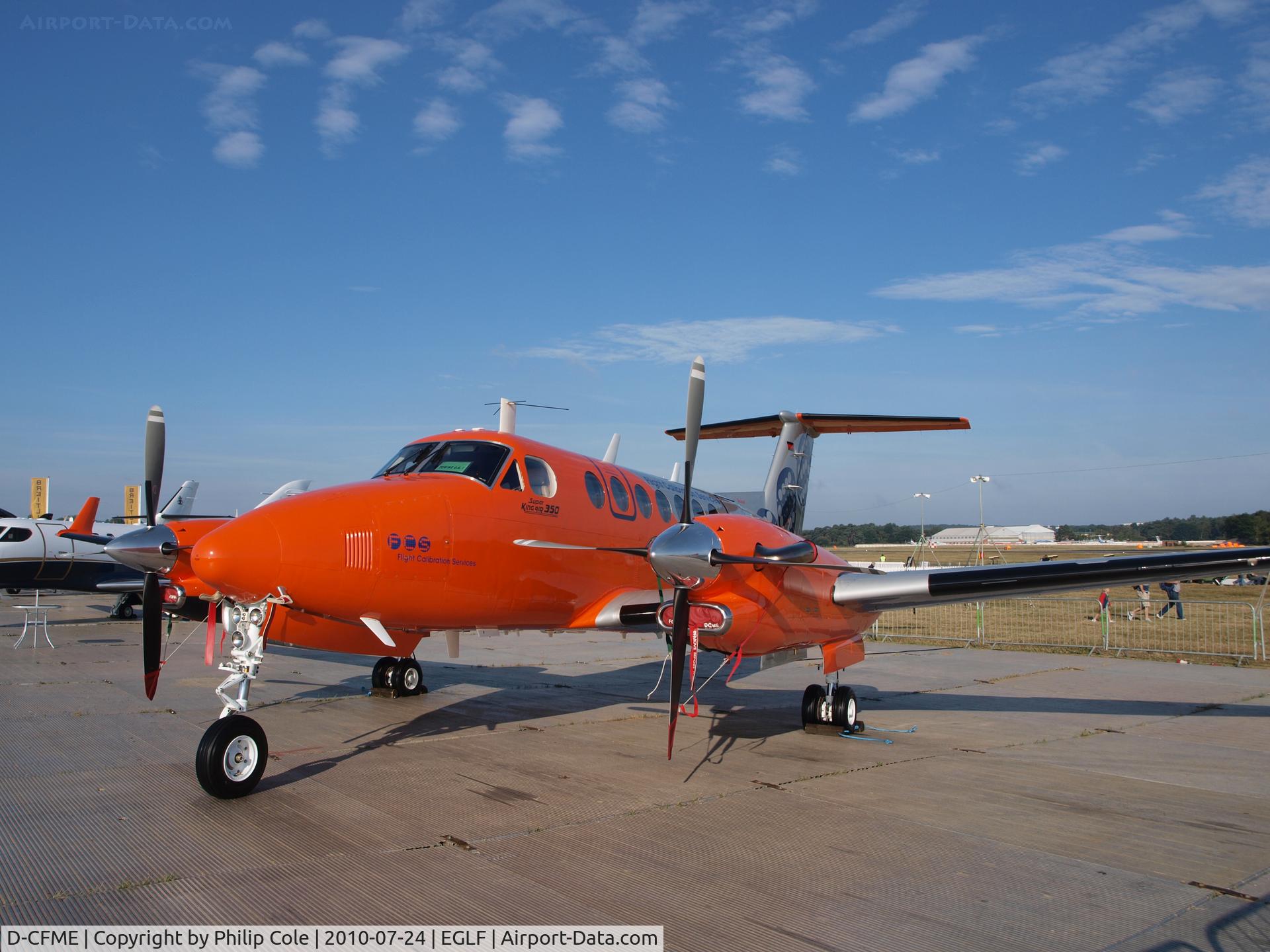 D-CFME, 2009 Hawker Beechcraft 350 King Air (B300) C/N FL-627, Farnborough Tradeshow 2010