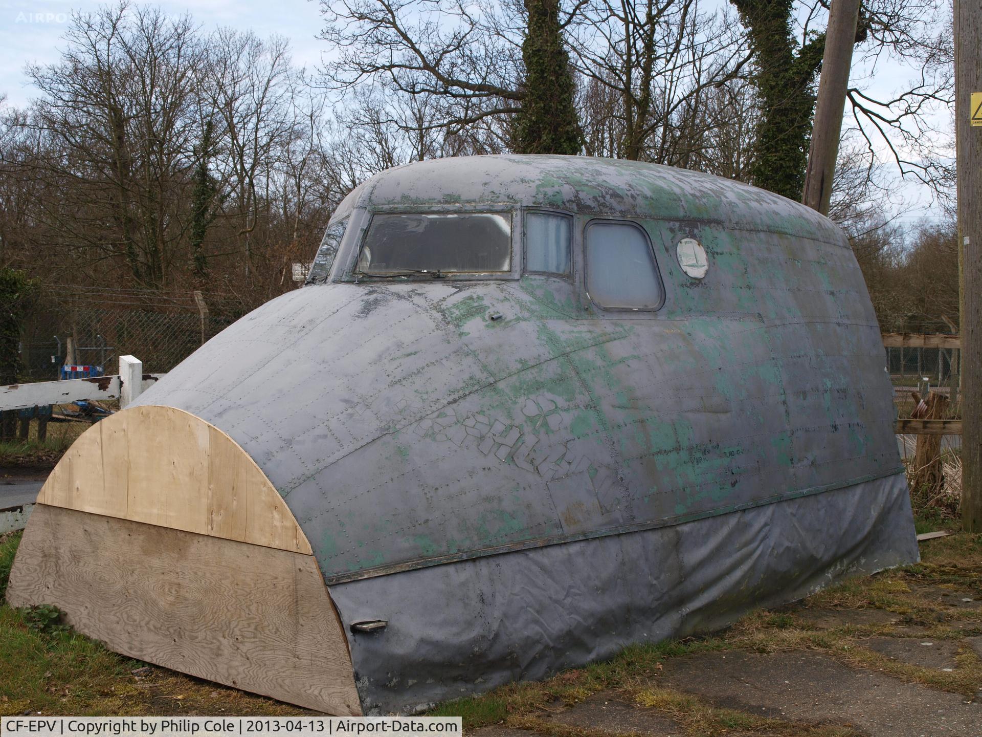 CF-EPV, 1963 Aviation Traders ATL-98 Carvair C/N 10448/ATL98/08, Cockpit Section stored, Halesworth