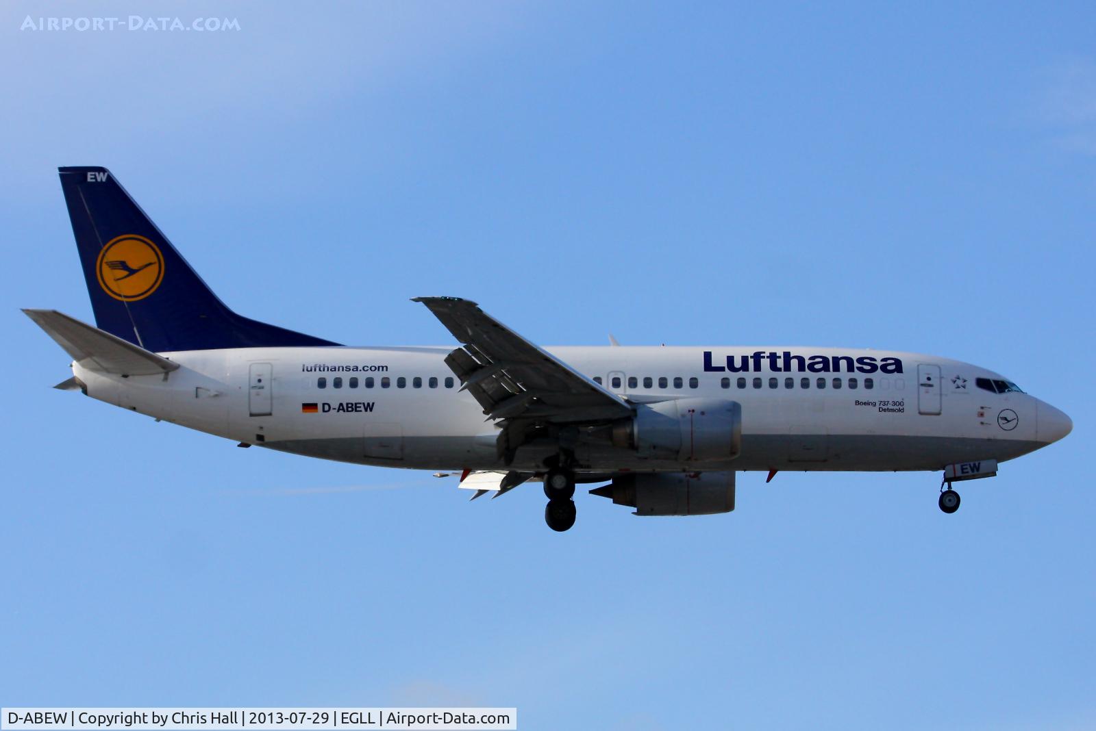 D-ABEW, 1995 Boeing 737-330 C/N 27905, Lufthansa