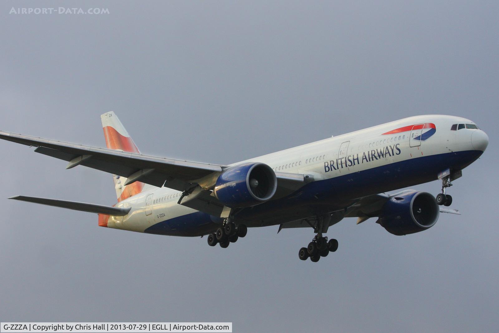 G-ZZZA, 1995 Boeing 777-236 C/N 27105, British Airways