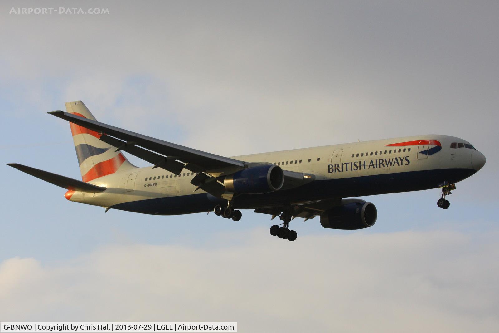 G-BNWO, 1992 Boeing 767-336 C/N 25442, British Airways