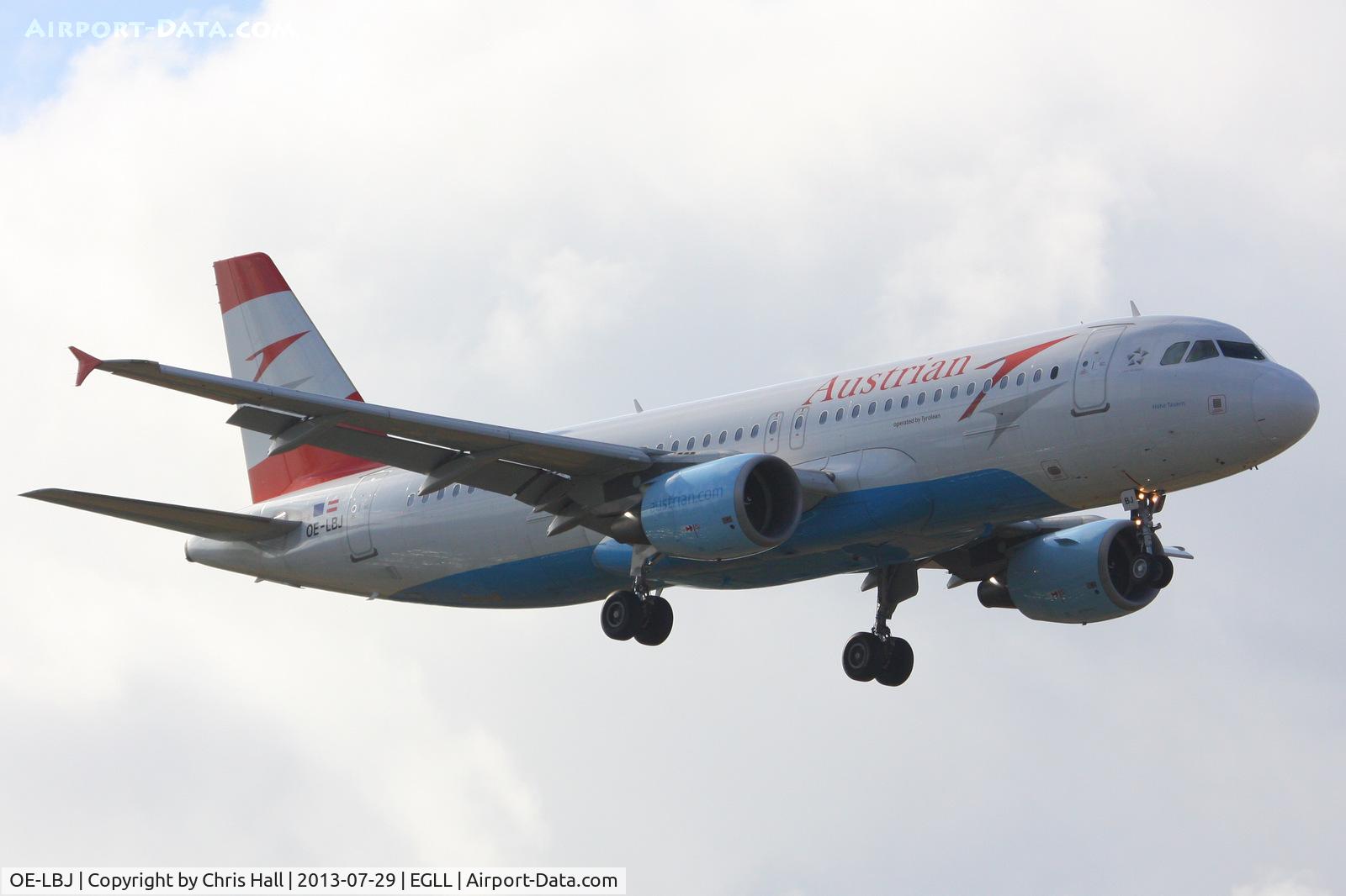 OE-LBJ, 2001 Airbus A320-214 C/N 1553, Austrian Airlines